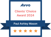 Avvo "Client's Choice Award" 2024 badge.