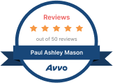 Avvo five star reviews badge.