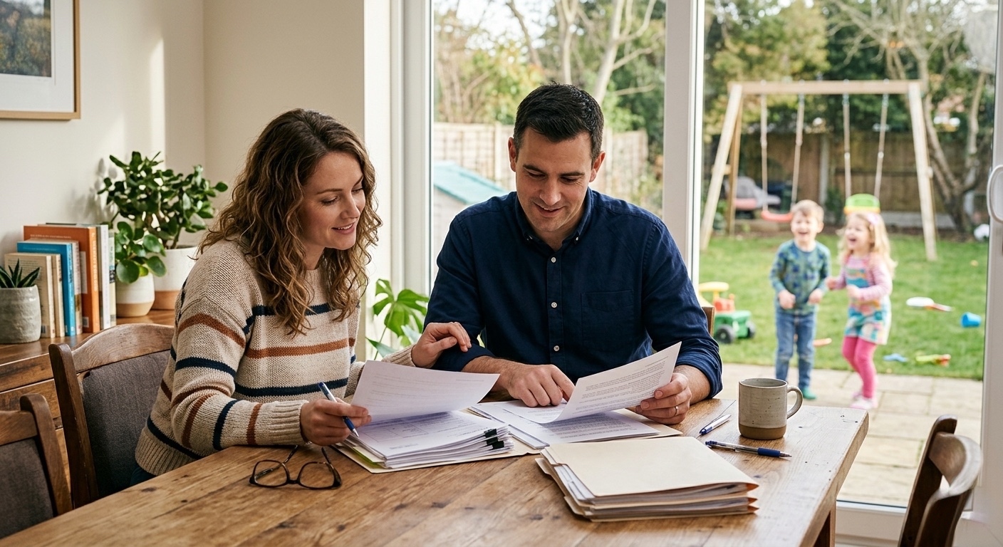 Parents reviewing estate planning documents to protect children in Castle Rock Colorado