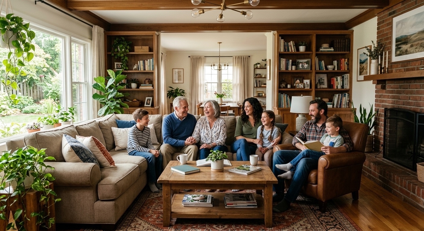 Family at home representing estate planning and trust planning in Monument Colorado