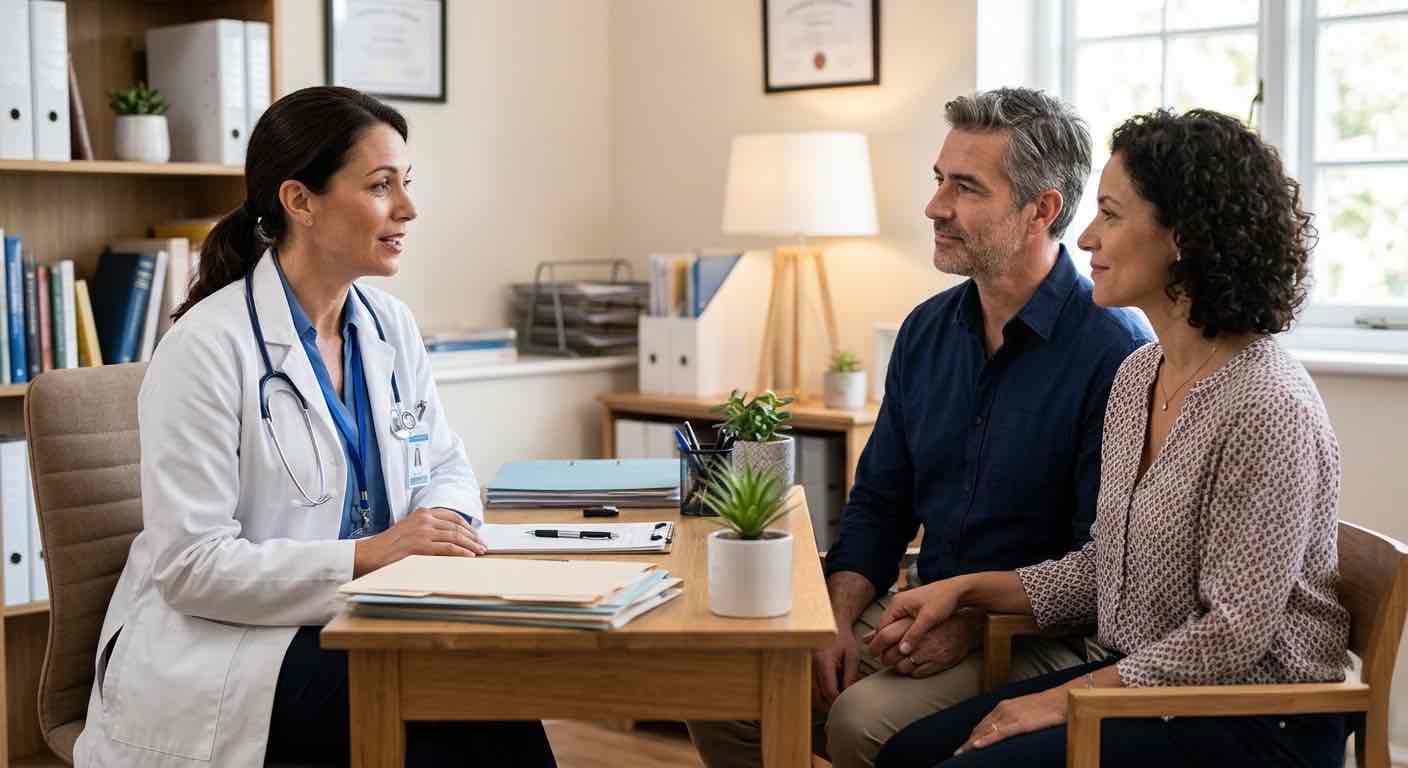 Doctor speaking with family about healthcare directives in Castle Rock