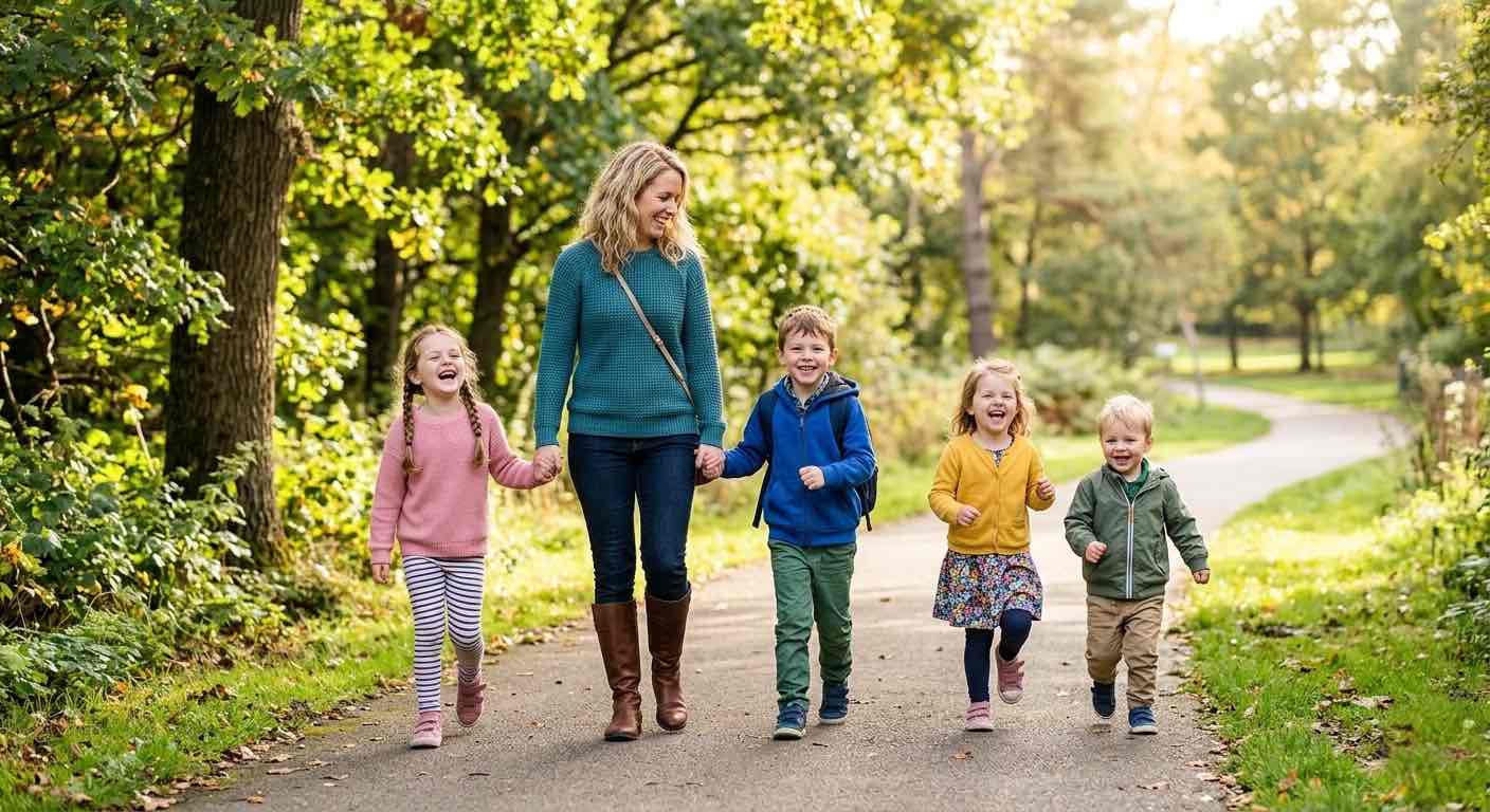Adult walking with children in a Colorado Springs park symbolizing updated guardian designations