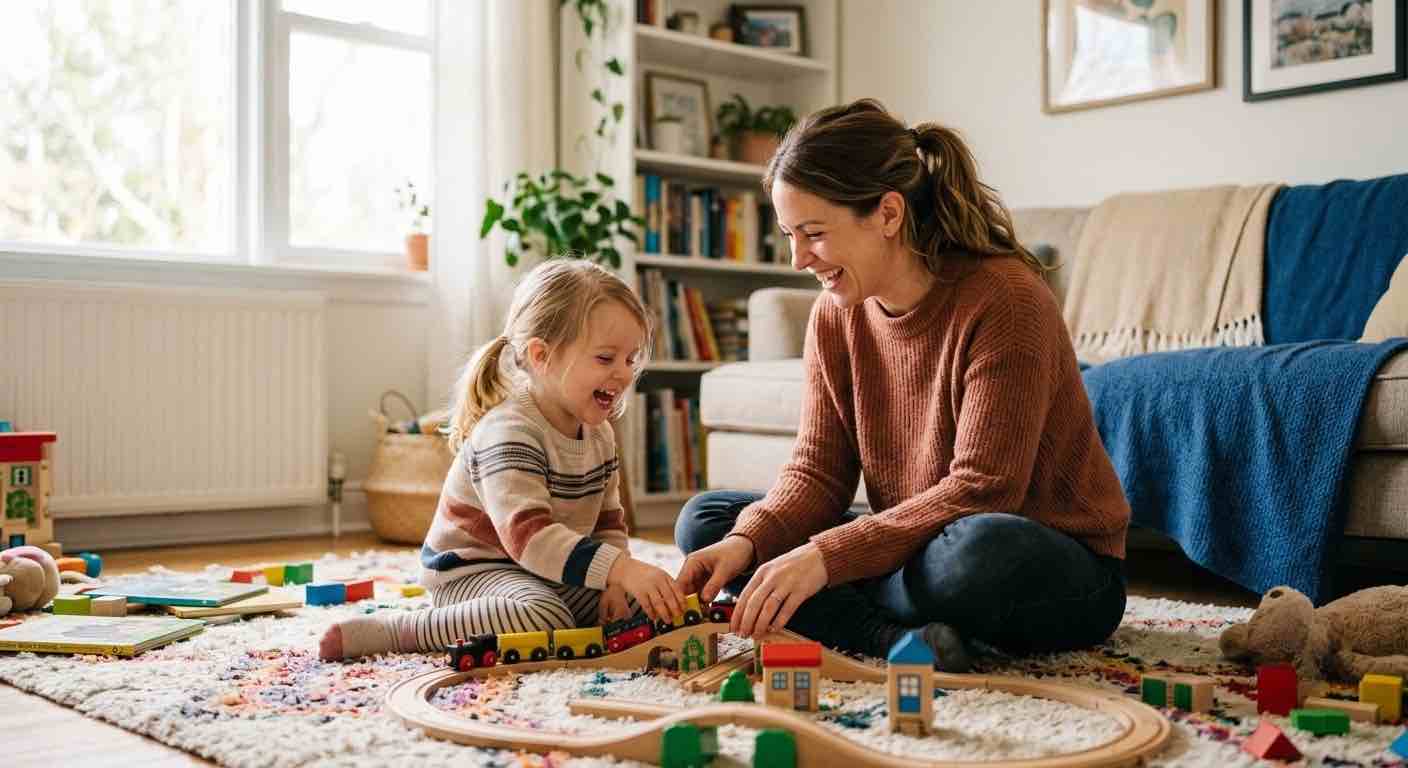 Single mother playing with her daughter at home representing single parent estate planning in Colorado Springs.